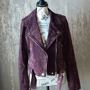 BLANK NYC Suede Leather Moto Jacket Size Medium